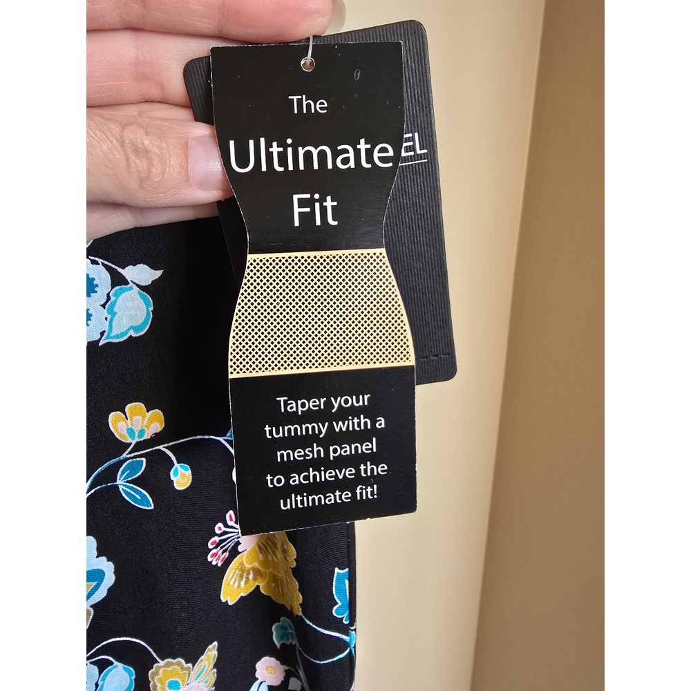 Zac &‎ Rachel NWT black and floral ultimate fit dress pants women's size 6 - Picture 2 of 7